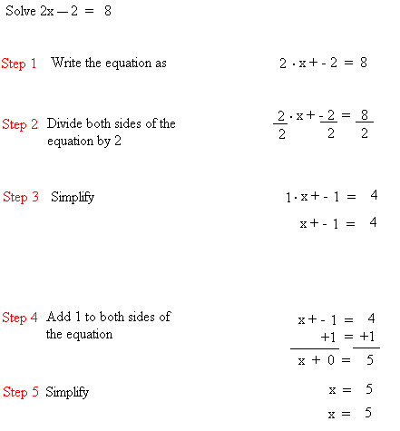 Solving two step equations