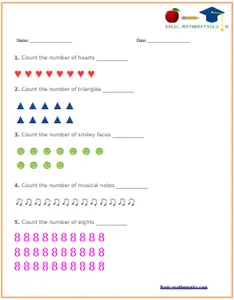 Counting worksheet