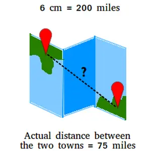 Map and proportion word problem