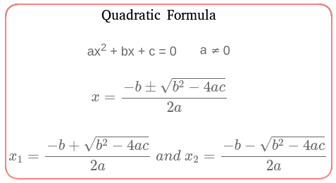 Quadratic formula