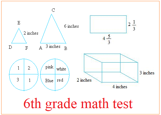 6th grade math test