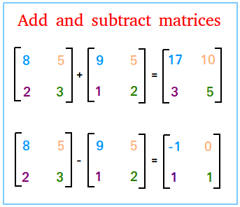 adding and subtracting matrices assignment