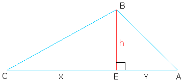 Triangle ABC with height h