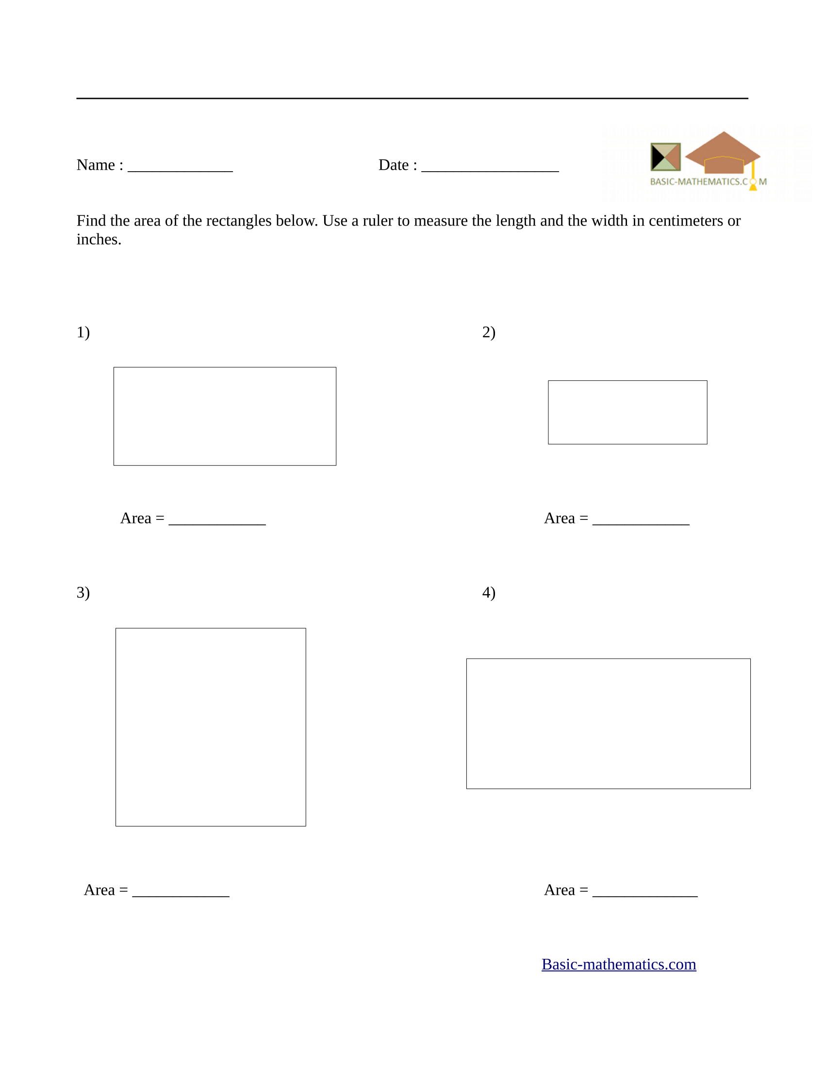 area-worksheets