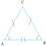 Base angles theorem proof