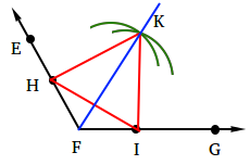 Bisecting an obtuse angle