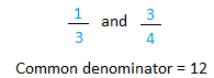 Common denominator of 12