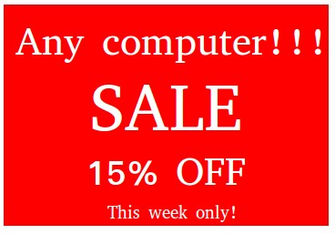 computer sales