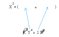 Factoring x^2y^4 + 2x^2