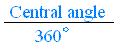 Fraction of the circle Fraction of the circle