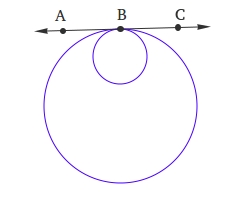 Internally tangent circles