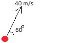 Projectile launched at an angle of 60 degrees Projectile launched at an angle of 60 degrees