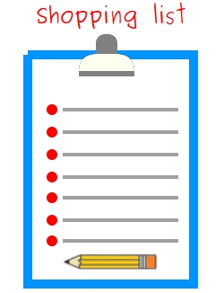 A shopping list