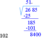 Square-root-of-2685-image