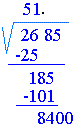 Square-root-of-2685-image