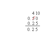 Subtracting 0.25 from 0.5 Subtracting 0.25 from 0.5