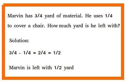 Subtracting Fractions Word Problems