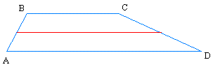 Average base of a trapezoid shown in red