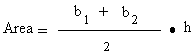 Formula of the area of a trapezoid