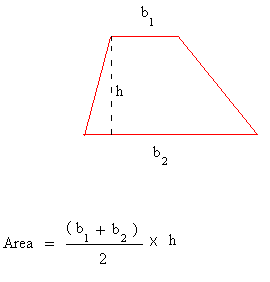 trapezoid base one 10cm base two 5cm height 2cm equals