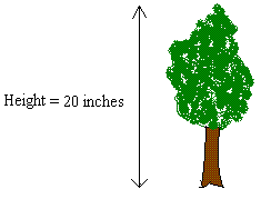 Tree image for a scale drawing