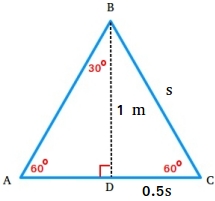 tanda peringatan berubah menjadi dua segitiga 30-60-90