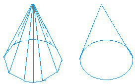 Pyramid to cone