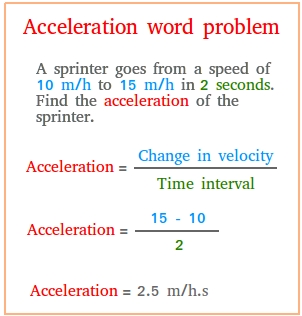 Acceleration word problem