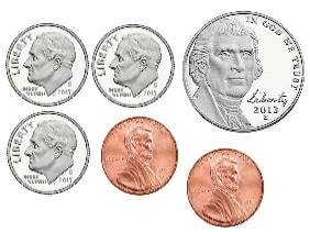 Pennies, nickels, and dimes