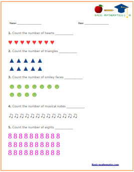 Counting worksheet