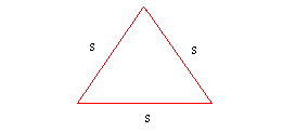Equilateral triangle with side s