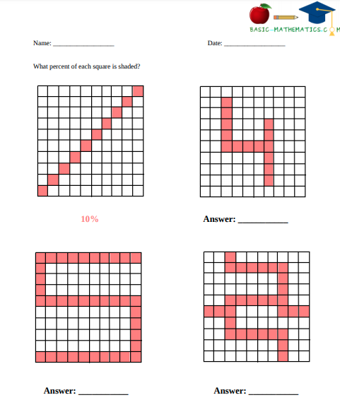Meaning of percent worksheet
